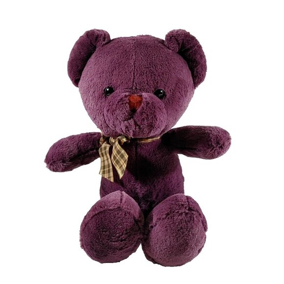 Sugar Bears Nova Scotia Plush Purple Bear w/Ribbon 15" Stuffed Animal - Picture 1 of 4